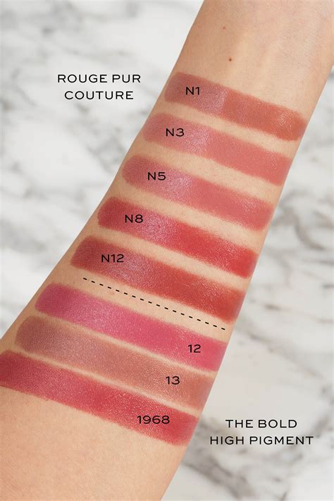 swatch ysl rouge pur couture|YSL rouge pur couture x19.